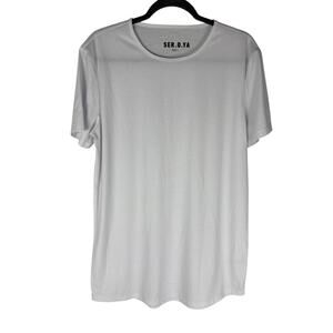 Ser.O.Ya Crew Neck T Shirt Short Sleeve Casual Minimalist Streetwear White Sz L